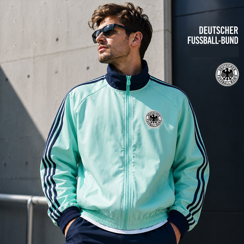 Football jacket, windbreaker, German team, France, Real Madrid, classic style, casual jacket, zippered retro jacket, waterproof