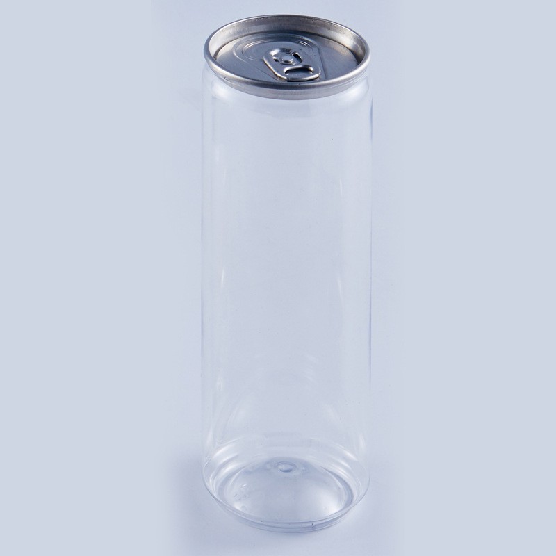 PET cound plastic can with a caliber of 55 mm asealled