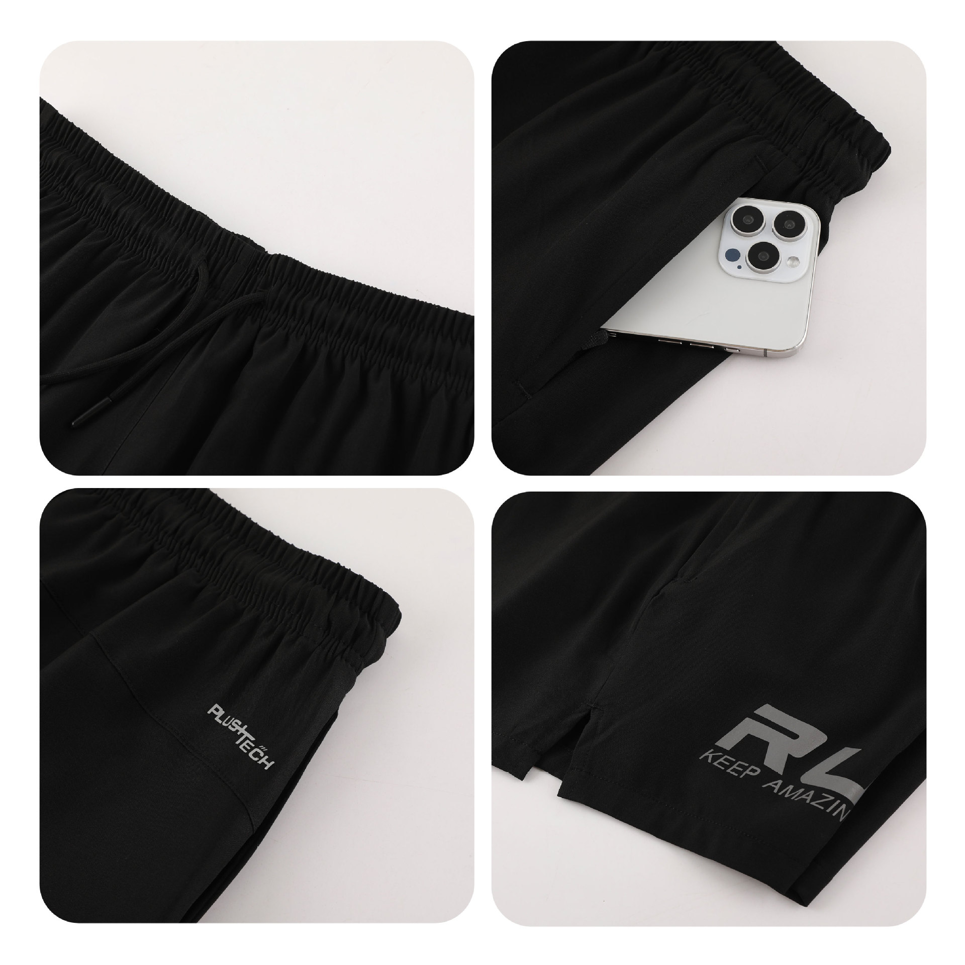 Pantalones cortos deportivos de pista y campo para hombres pantalones de maratón profesional de tres puntos con estampado reflectante pantalones de entrenamiento deportivo