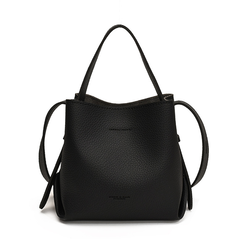 Bolso de mano de alta sensación, bolso de cubo de gran capacidad para mujeres, otoño y invierno 2025, nuevo estilo de moda bolso de hombro, bolso de mochila versátil