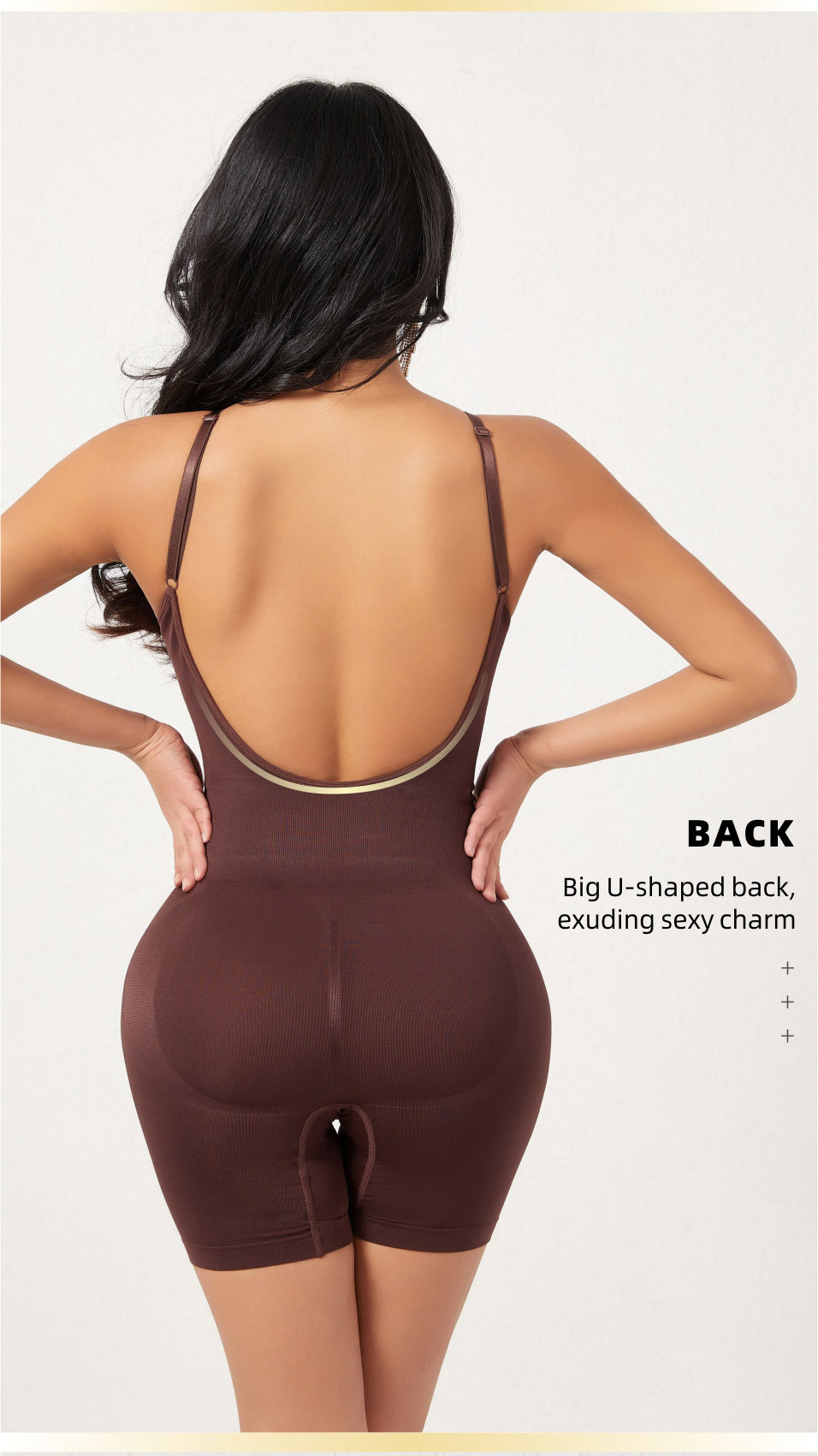 Nahtloser, rückenfreier Shapewear-Body – Bauchkontrolle & Po-Lifting Ganzkörperformer für Damen – Sexy Figurformende Unterwäsche (Schwarz/Nude/Kaffee)_voghion.com