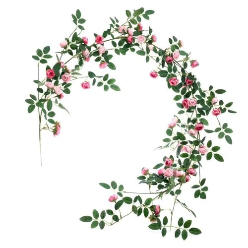 High-end simulated rose vine plastic artificial flowers air conditioner pipe beautification shading front door decoration arch background plant