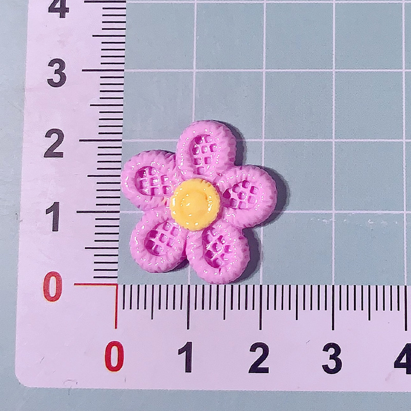 Transfronterizos nueva rejilla de cinco pétalos flor diy accesorios de resina crema pegamento para el cabello adornos de cabello cuerda de cabello caja de teléfono celular taza de agua parche