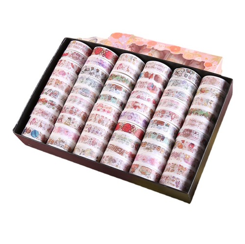 Hand ledger tape sticker film set colorful and paper children girl heart cute cheap hand ledger book film