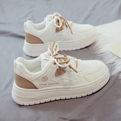 加絨小白鞋女秋冬季2023新款百搭運動休閒老爹鞋板鞋冬款棉鞋