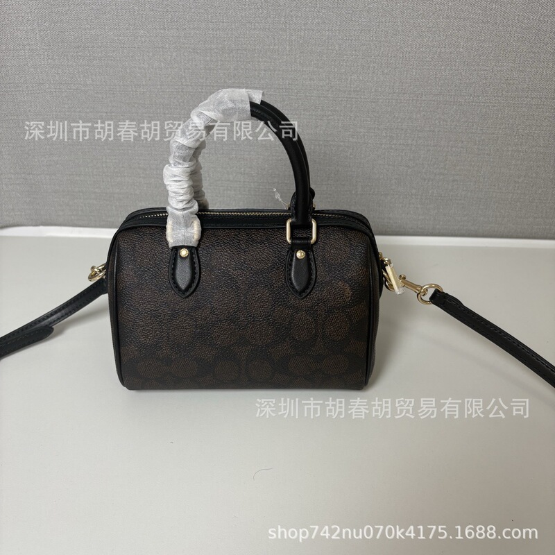 纯原高版本C家新款女包迷你波士顿枕头包老花头层牛皮手提斜挎包|undefined
