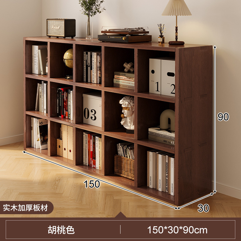 Gabinete de almacenamiento de ventana salediza de madera maciza, gabinete de rejilla, alféizar de la ventana, estantería, pequeño gabinete en el balcón, estantería de almacenamiento, estantería baja