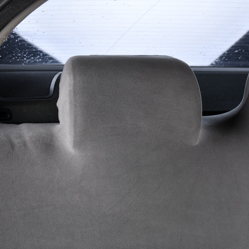 Thickened elastic car rear seat cover made of German velvet fabric, integrated backrest and seat cushion cover, suitable for all seasons
