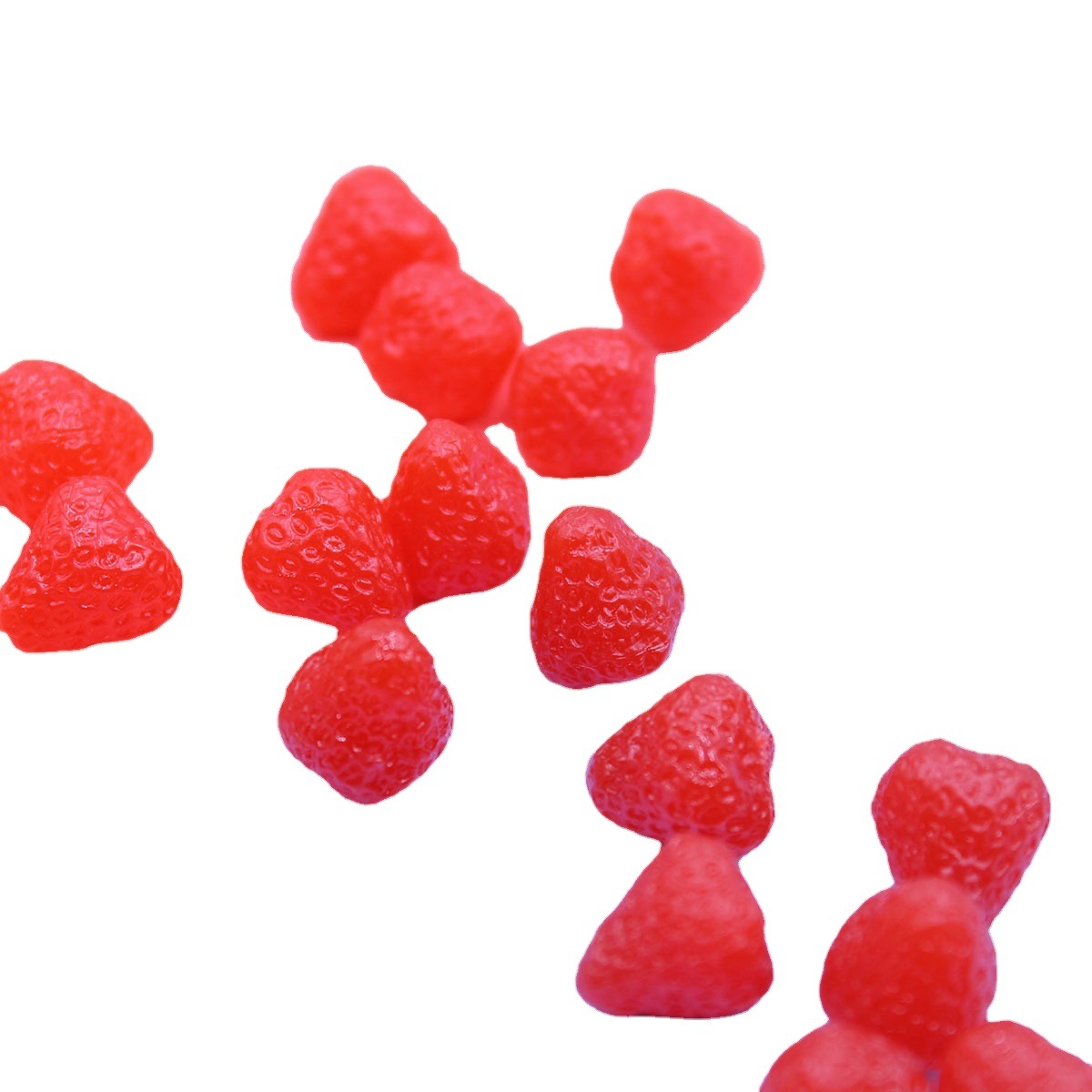 Divertido juego de comida en miniatura simulación mini fresa bricolaje pegamento crema funda para teléfono móvil accesorios de joyería materiales hechos a mano al por mayor