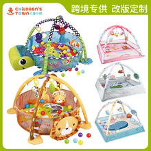 跨境现货批发婴儿海洋球围栏健身架玩具宝宝多功能爬行垫游戏毯