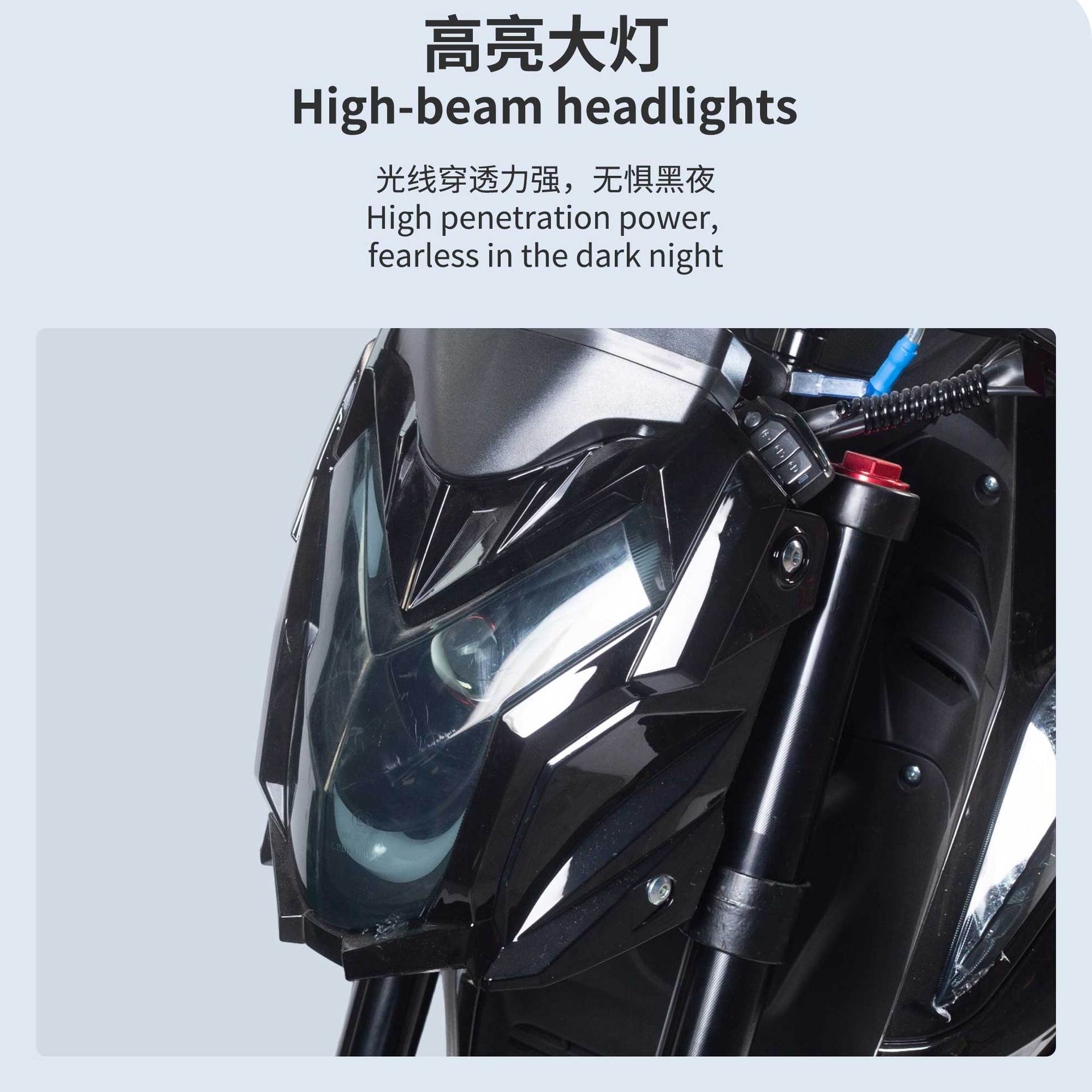motocicleta eléctrica transfronteriza larga duración fuerte potencia todo negro mecha motocicleta eléctrica para adultos carro de batería