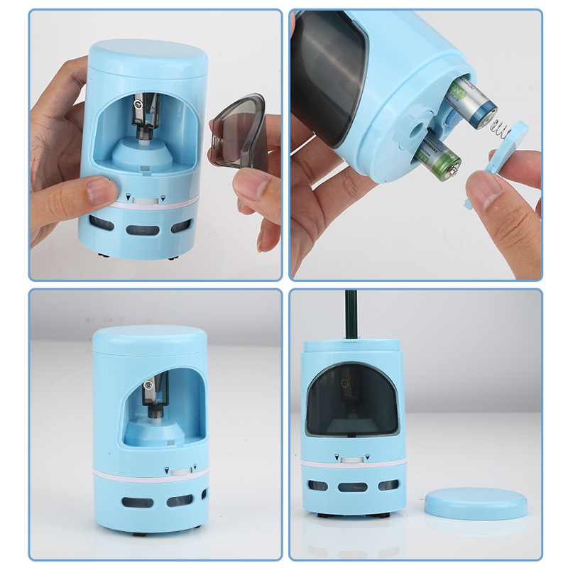 Nuevo sacapuntas eléctrico Sacapuntas de lápiz automático de enchufe aspiradora de escritorio inversión de red completa