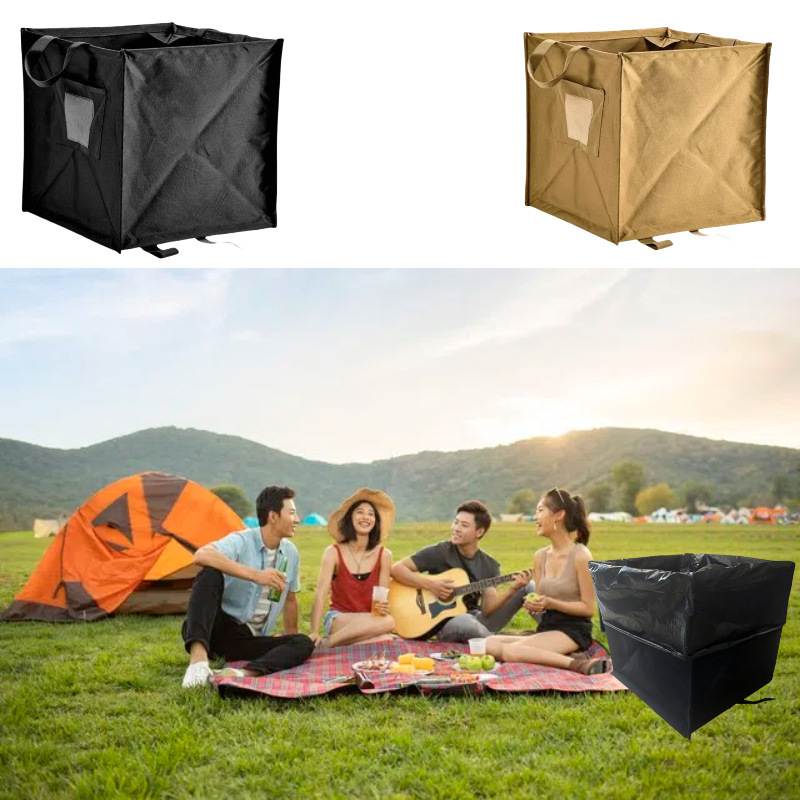 Small Triangle Outdoor Trash Can Foldable Trash Can Camping Equipment Storage Box Storage Box Dirty Clothes Basket Factory