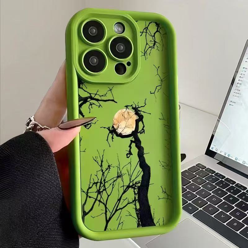 Madera muerta en primavera para iPhone 16pro funda para teléfono móvil Apple 15/14 transfronterizo 13promax nuevo 12 Europa y América