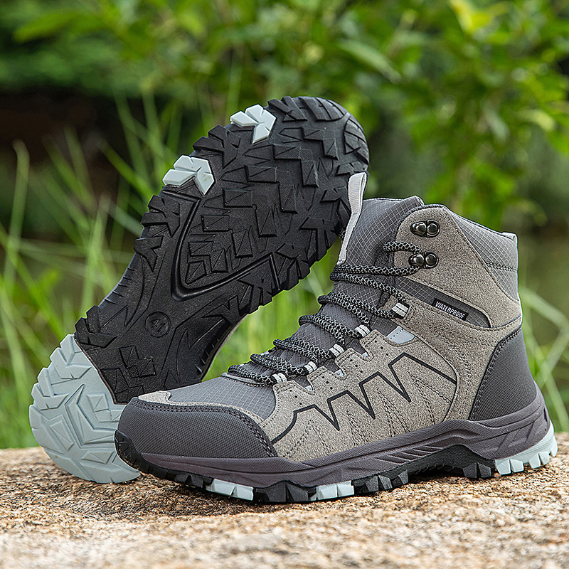 New Outdoor Shoes for Couples, High-Top Hiking Shoes, Single Shoes, Hiking Sneakers, Breathable Men's Shoes, Lightweight Foreign Trade Hiking Shoes