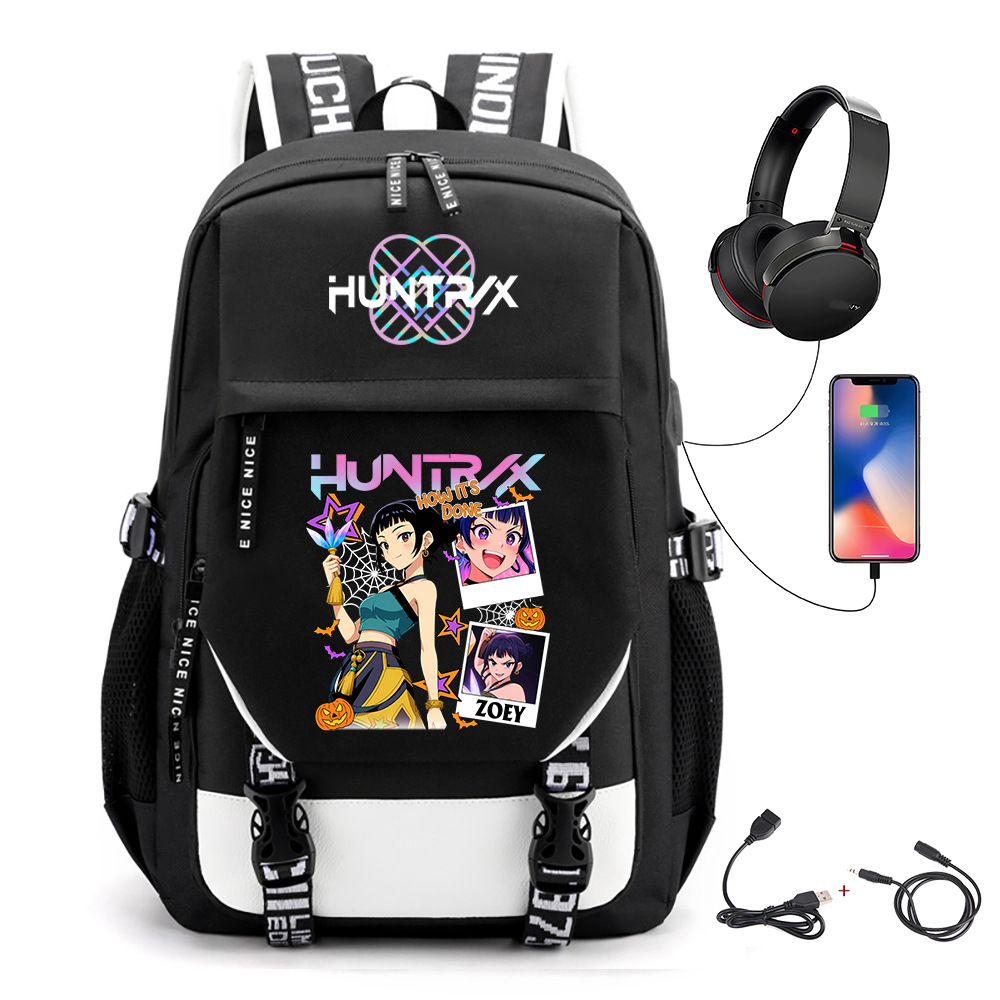Comercio exterior transfronterizo KPOP Caza de brujas película impresión perimetral mochila mochila escolar mochila USB