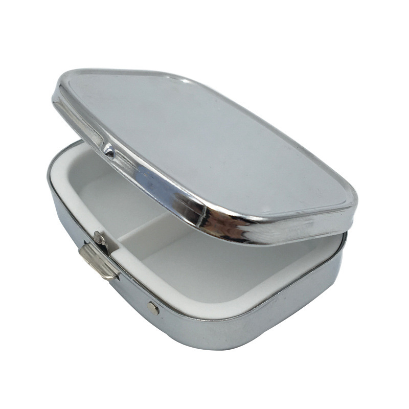 金属药盒带镜子分装迷你小药盒精致胶囊药盒便携式药盒厂家批发
