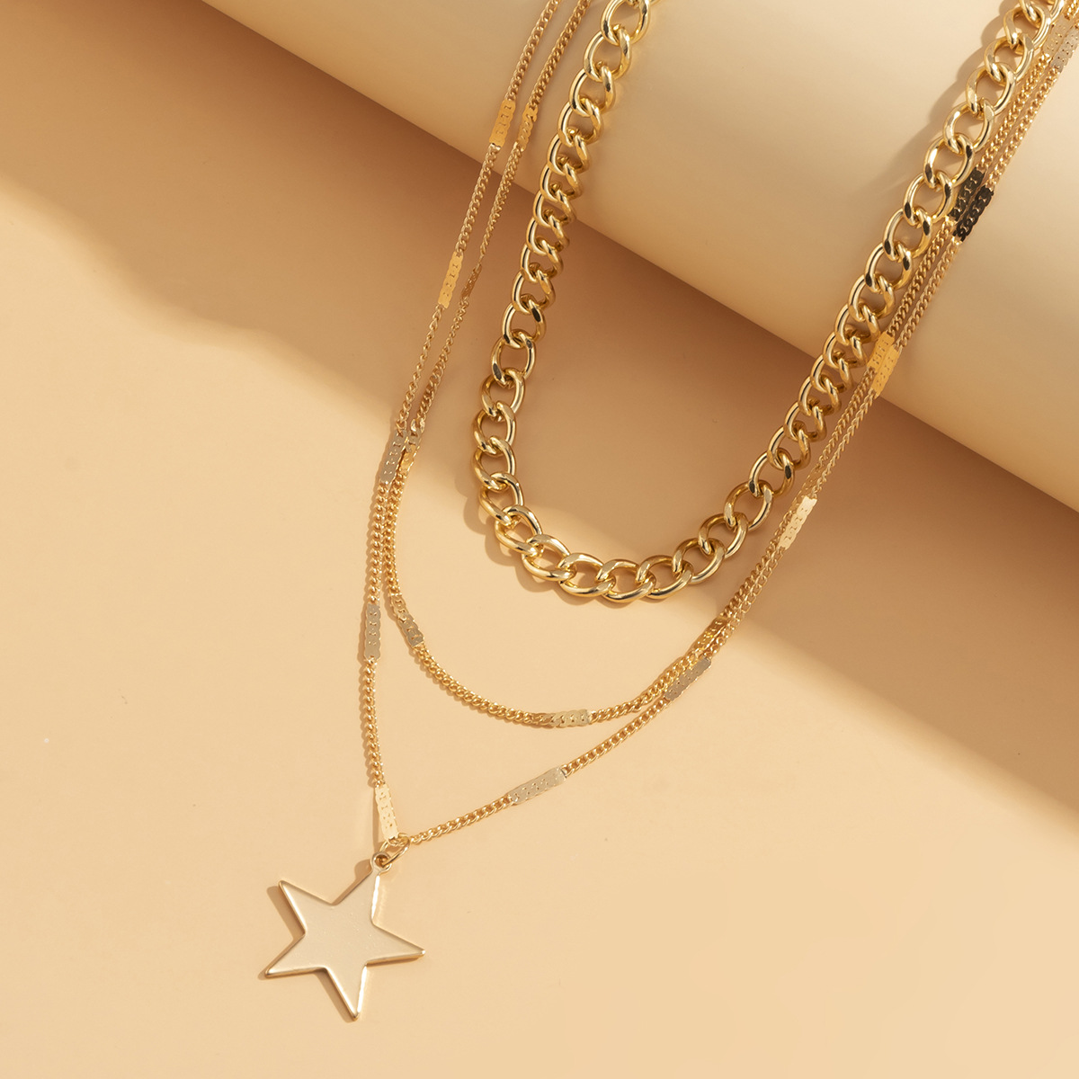 simple fashion star metal chain combination necklacepicture9