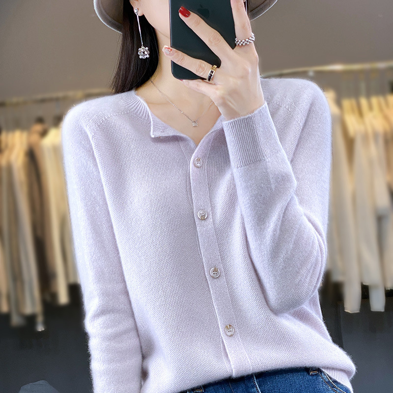 New autumn and winter round-neck cardigan, Andy velvet knit sweater, women's slim-fit long-sleeve jacket, single-breasted base shirt top New autumn and winter round-neck cardigan, Andy velvet knit sweater, women's slim-fit long-sleeve jacket, single-breasted base shirt top