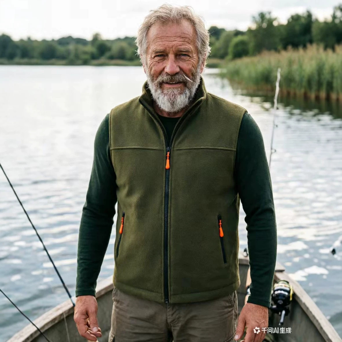 Cross-Border Hot-Selling New Outdoor Casual Vest Fishing Vest Fleece Men's Vest with Multiple Zipper Pockets
