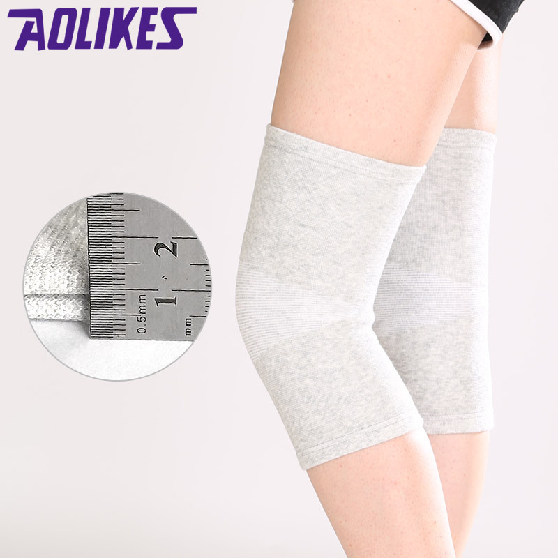 Rodillera de carbón de bambú habitación con aire acondicionado elástico de punto rótula confinamiento rótula caliente protección de la rodilla equipo de protección transpirable en stock