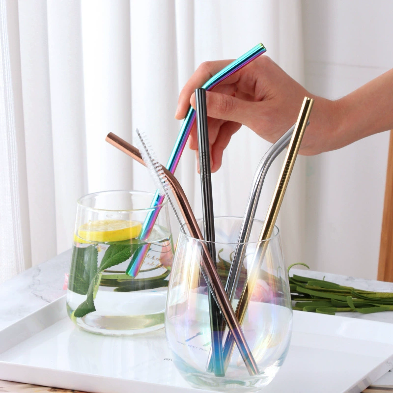 Ст straw из нержавеющей стали, молочный чай, (跨境贸易)