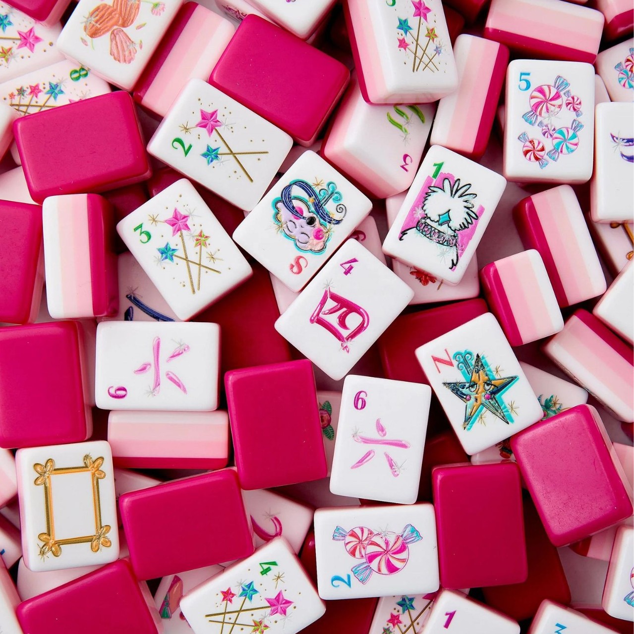 (24-hour direct delivery) Supply of foreign trade mahjong, candy-colored mahjong, American mahjong, and acrylic mahjong