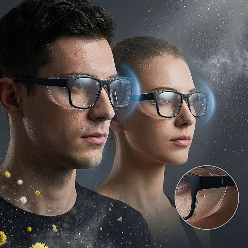 Anti-fog anti-luz azul gafas anillo de silicona gafas de humedad gafas de absorción magnética multifuncional gafas de sol anti-polen