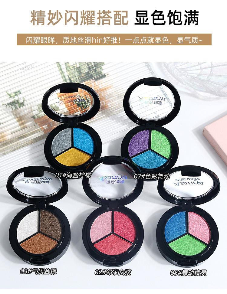 The student stage makeup with colorful eyeshadow, featuring a special blue, green, purple and pearlescent eyeshadow palette, showcases a dazzling performance of makeup undefined