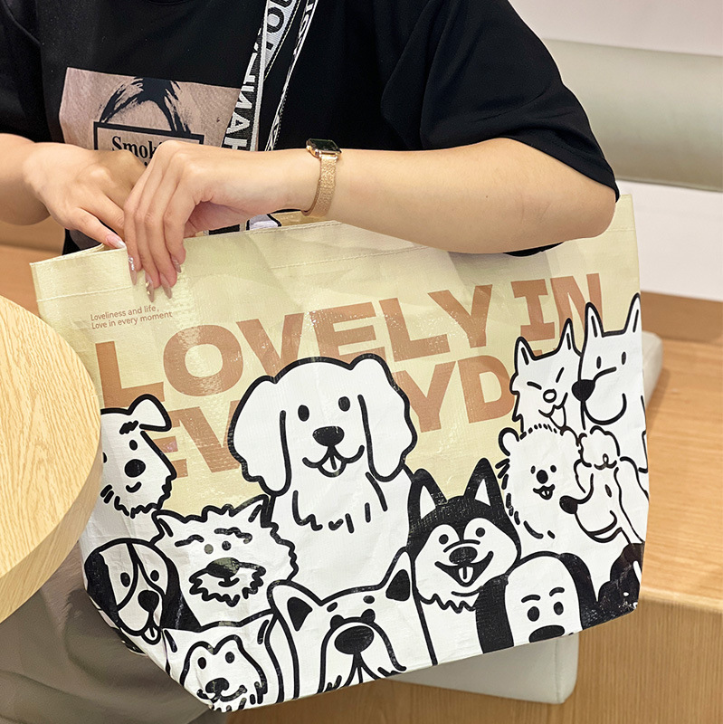 目立つバッグ編み袋手提げ袋覇膜防水モーターショー会ギフトバッグ蛇皮編み袋|undefined