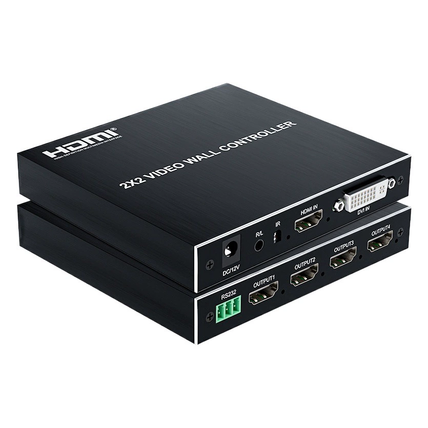 HD 1 в 4 из HDMI телевизионный настенный контроллер 2x2 экран сплайсинг экран процессор 2*2
