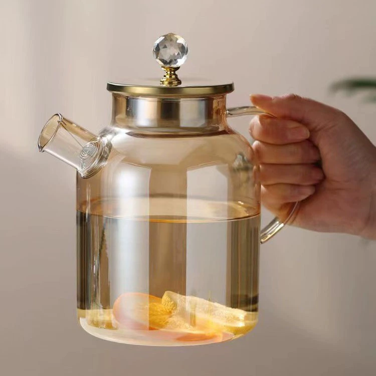 Fashionable glass capacious teapot