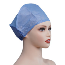 源頭一次性護士帽加厚無紡布帽子口腔護士平頂圓帽防塵PP醫生帽Z