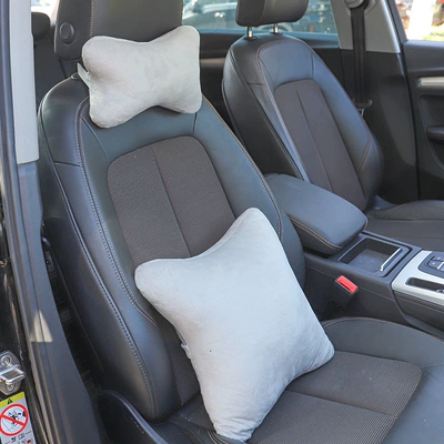 Headrest | Pillow, Lumbar Support, Car Cushion - grey-headrest-lumbar