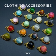 吊钟金属服饰配饰视频配件国风辅料汉服挂件手工彩色树脂枝子玉石