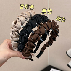 韩系满天星缠绕齿梳发箍女简约百搭日常通勤高颅顶碎发整理头箍新