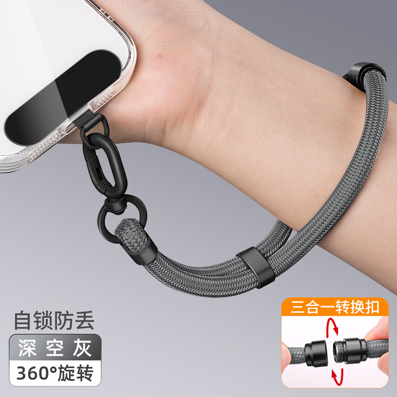 携帯電話ストラップ、ハンドロープ、スリーインワン、長さ調節可能、女性用リストスタイルクロスボディハンギングネック、ハイエンドハンギングチェーンストラップロープ|undefined