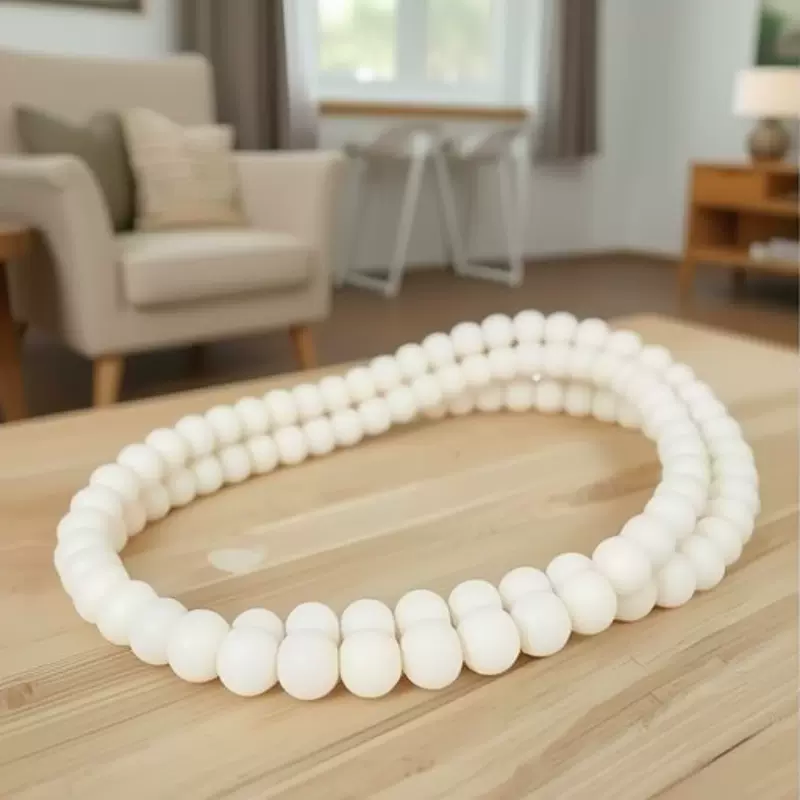 厂家供应高抛白玉菩提根 手串精品108颗苹果珠桶珠算盘珠佛珠手链