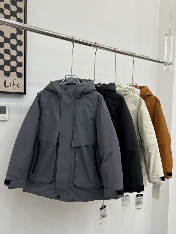 韩国儿童羽绒服冬季新款工装派克男女童加厚连帽中大童冲锋衣外套|undefined