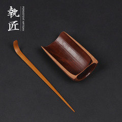 BG54天然碳化老竹茶則二件套茶鏟茶荷茶勺茶撥茶針手工打磨茶道零