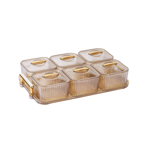 Dried fruit plate light luxury creative food grade fruit plate with lid household nut candy snack plate tea snack plate snack plate