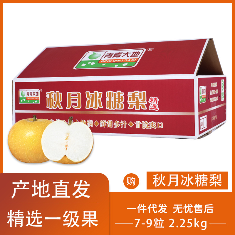 青青大地莱阳秋月梨山东冰糖梨子新鲜水果整箱4.5斤产地直发