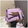 One-shoulder bag for leisure, handheld shoulder bag, chain, nail decoration, trend of season, western style