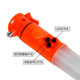 Car safety hammer car multi-function sound and light alarm fire flashlight six-in-one car window breaker escape hammer