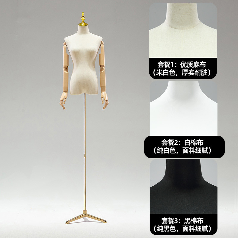 Maniquíes de medio cuerpo para tienda de ropa femenina, perchas para maniquíes, modelos de cuerpo humano artificiales, lencería, vestido de novia, soporte de exhibición para escaparate