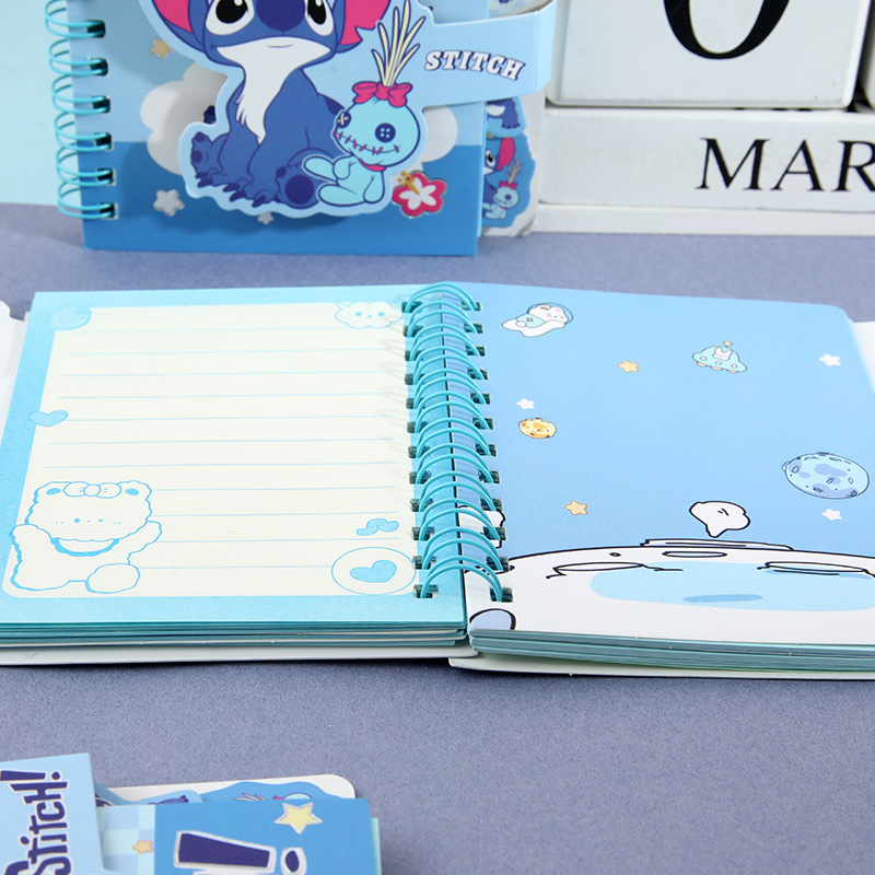 Nuevo producto Little Lanla A7 Albemer Cuaderno de partición de dibujos animados lindo Libro de notas del corazón de la niña Libro de notas Libro de cuentas manual
