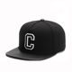 Black Letter C Leather Brim European and American Hip Hop New Sun Hat Cap Adult Outdoor Basketball Hat