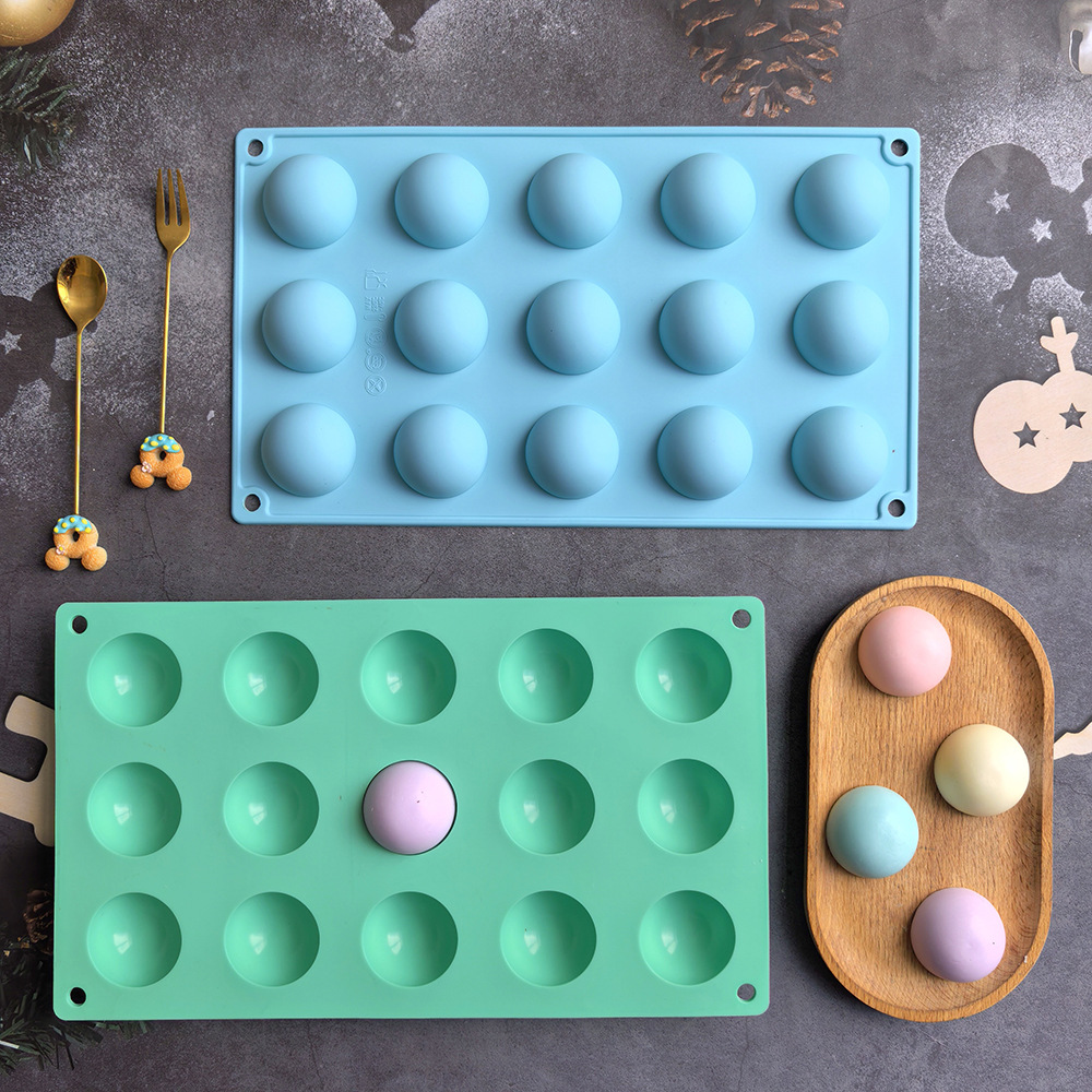 24 pequeñas semicirculares 437 molde de silicona para pastel de chocolate molde de pan herramientas de panadería de jalea