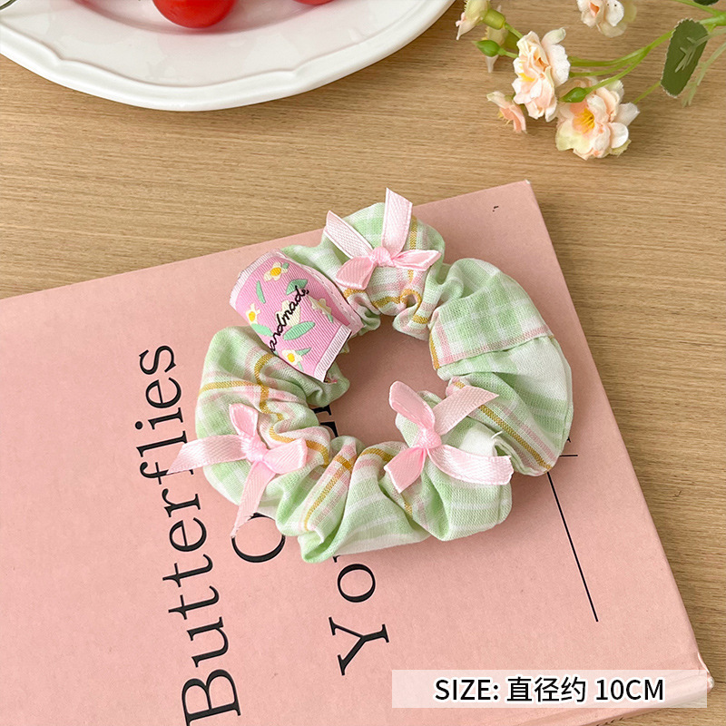 可爱红色小樱桃蕾丝大肠发圈女高级感百搭头饰扎头发大号春夏发绳|undefined