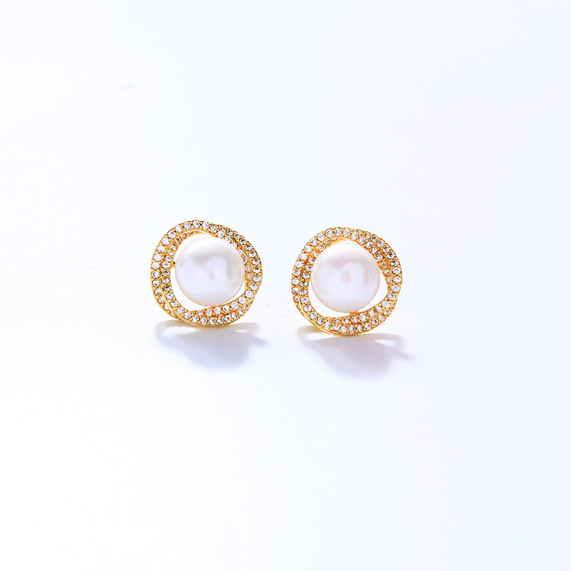 Simple Pearl Tassel Earrings display picture 6